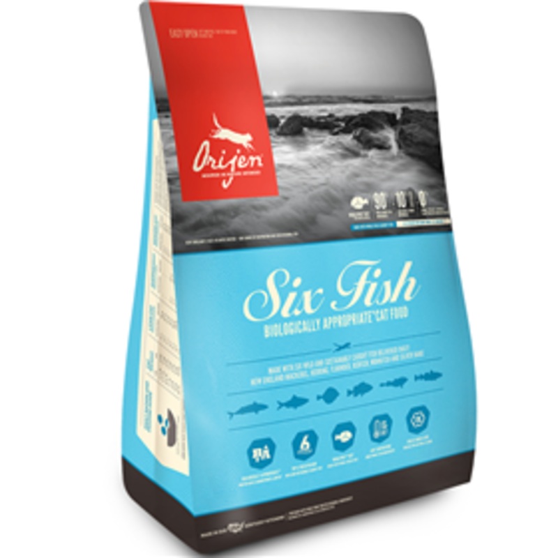 Orijen 6 Fish Biologically Appropriate Dry Cat Food 4 lbs.