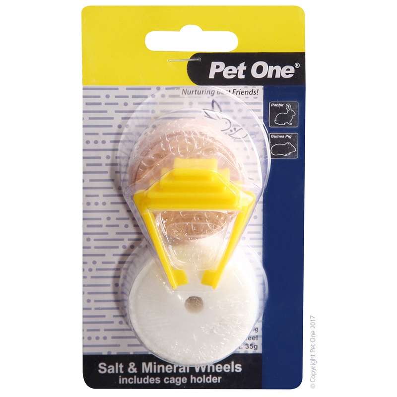 Pet One Small Animal Salt Lick And Mineral Wheel With Clip