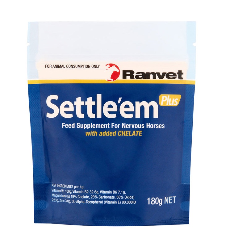 Ranvet Settle’em Plus for Nervous Horses Travel Sachet 180g