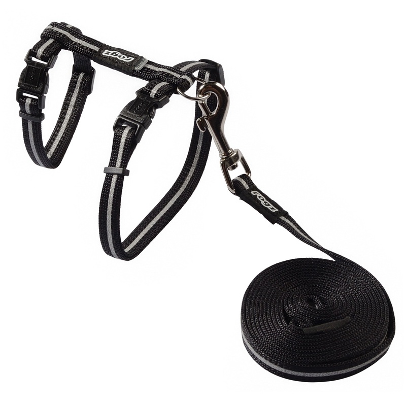 Rogz Alley Cat Harness & Lead|Black|Pink|Purple|Red|Yellow