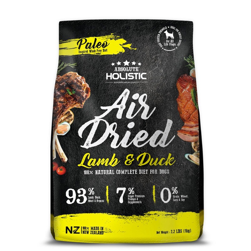 Absolute Holistic Air Dried Dog Food – Lamb & Duck 1kg