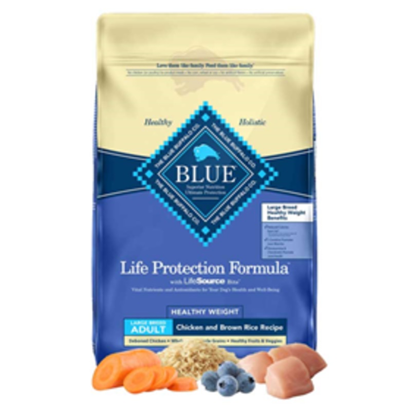 Blue Buffalo BLUE Large Breed Healthy Weight Chicken & Brown Rice Recipe Dog  Food 30 lbs.