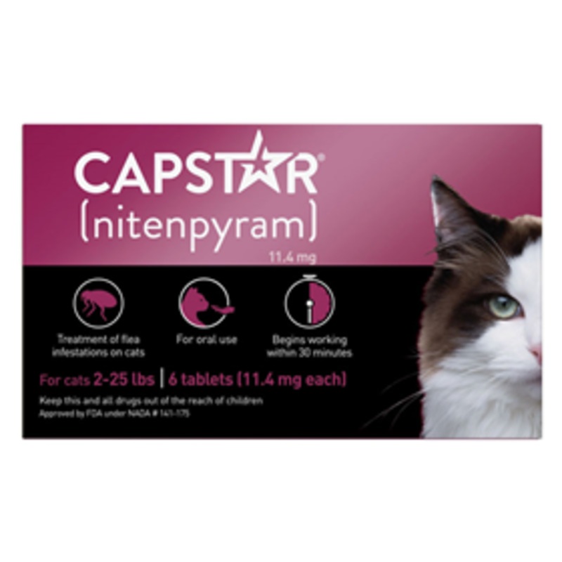CapStar Flea Treatment for Cats 2-25 lbs. 6 Tablets