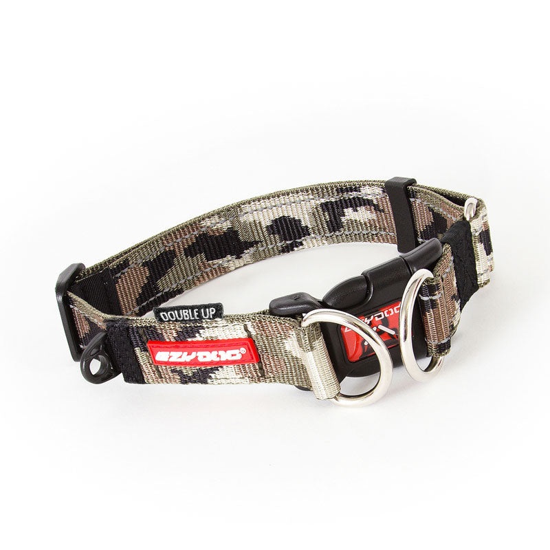 EzyDog Double Up Collar|Small|Medium|Large|XLarge|Black|Blue|Camo|Purple|Red|Pink