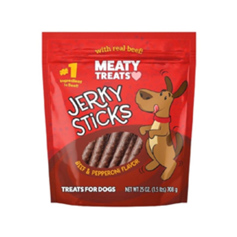 Meaty Treats Jerky Sticks Beef & Pepperoni Flavor Dog Treats 22.5 oz.
