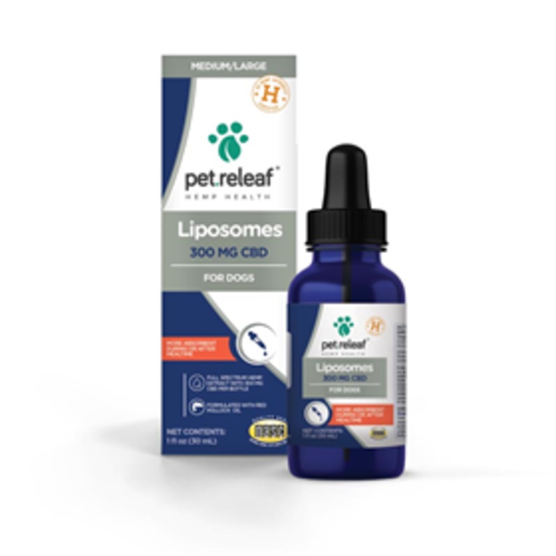 Pet Releaf CBD Liposome Hemp Oil 300 for Medium/Large Dogs 1 fl. oz.
