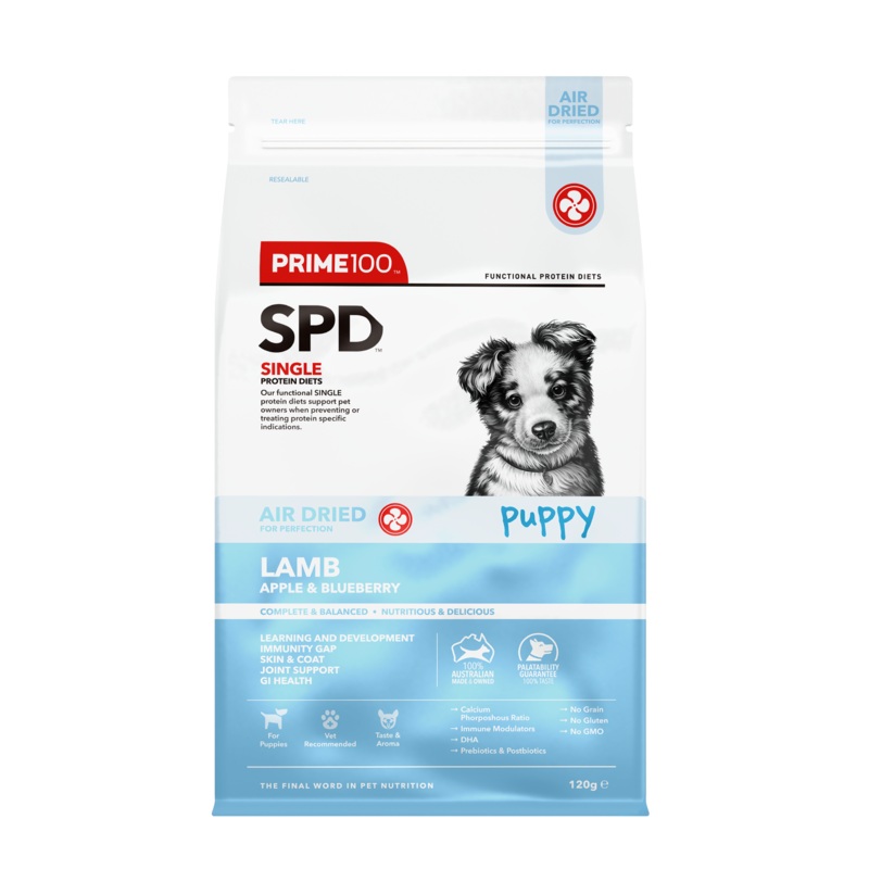 Prime100 Air Dried Dog Food Puppy Lamb Apple & Blueberry