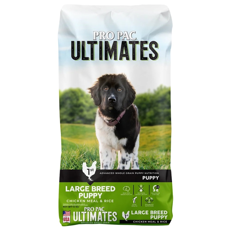 PRO PAC Ultimates Large Breed Puppy Chicken Meal & Brown Rice Recipe Dry Dog Food