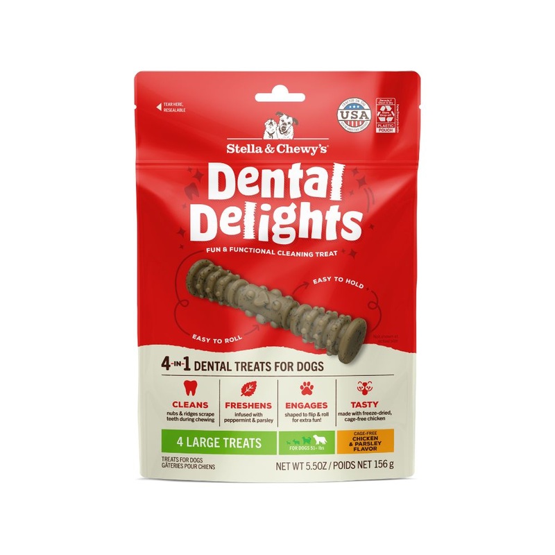 Stella & Chewy’s Dog Treat Dental Delights Chicken & Parsley L 5.5oz
