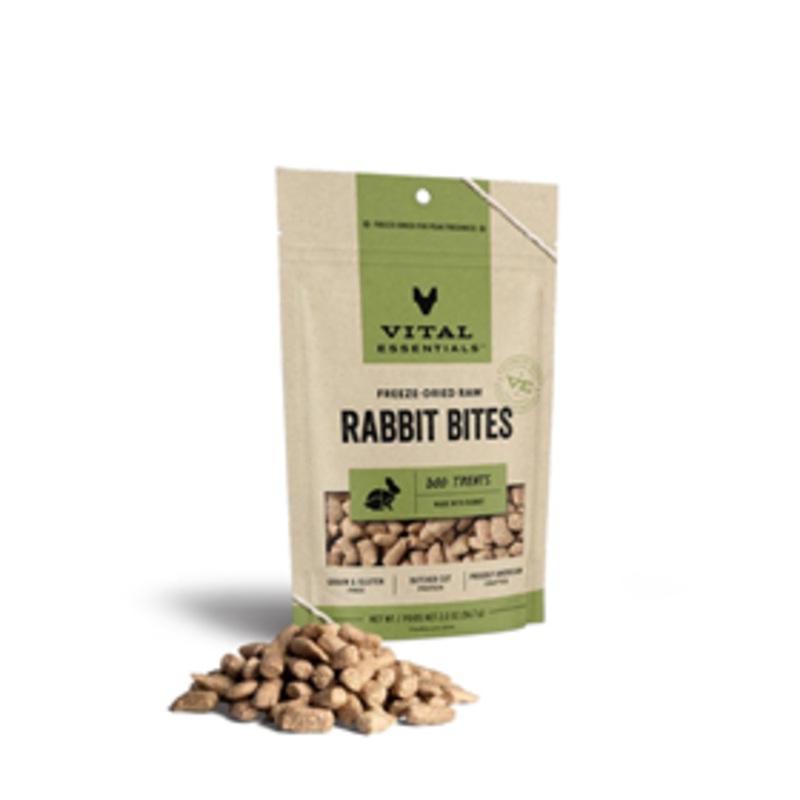 Vital Essentials Freeze-Dried Raw Rabbit Bites Dog Treats