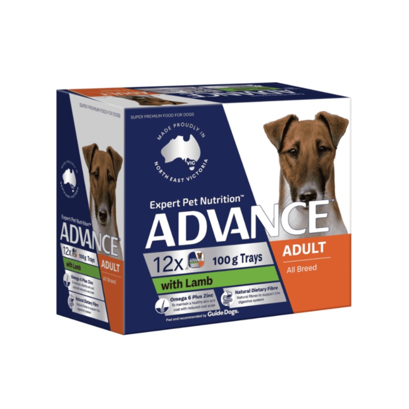 Advance All Breed with Lamb Adult Dog Wet Food 100g Trays