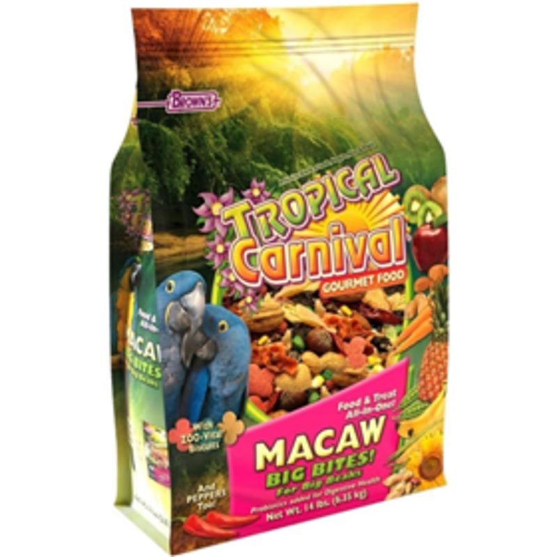 Brown’s Tropical Carnival Macaw Big Bites 14 lb. Bag