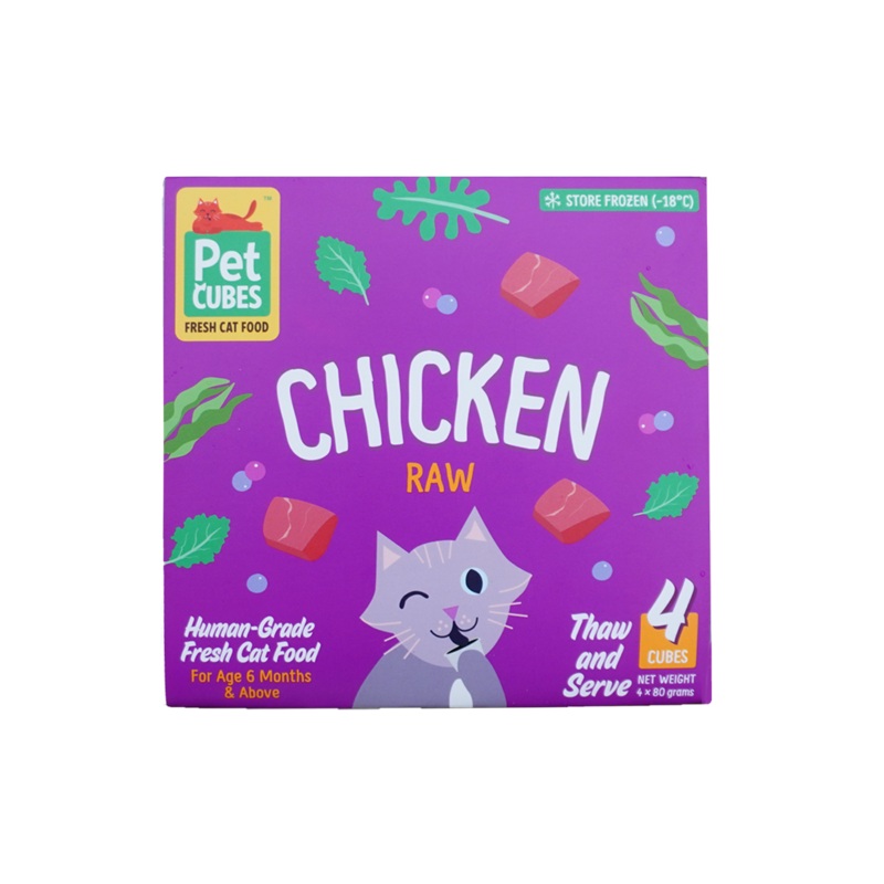 *FROZEN* PetCubes Cat Raw Chicken 320g