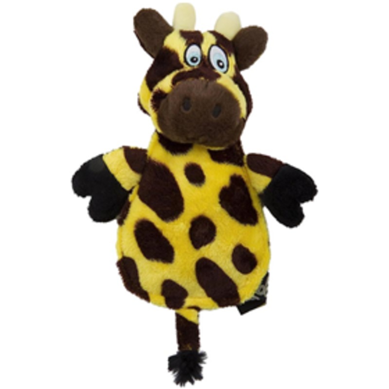 goDog Hear Doggy! Silent Squeak Giraffe Dog Toy