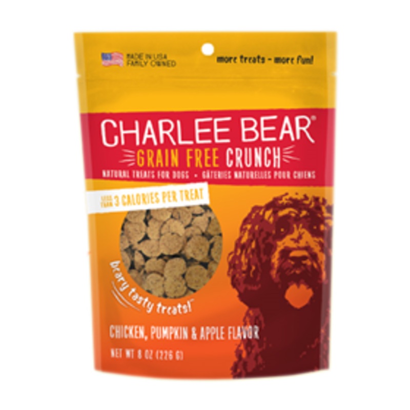 Charlee Bear Bear Crunch All Natural Grain Free Treat Chicken, Pumpkin & Apple 8 oz.
