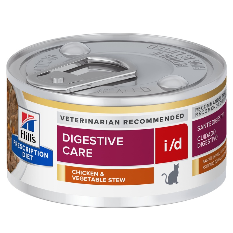 Hill’s Prescription Diet i/d Digestive Care Chicken & Vegetable Stew Canned Cat Food 82g x 24