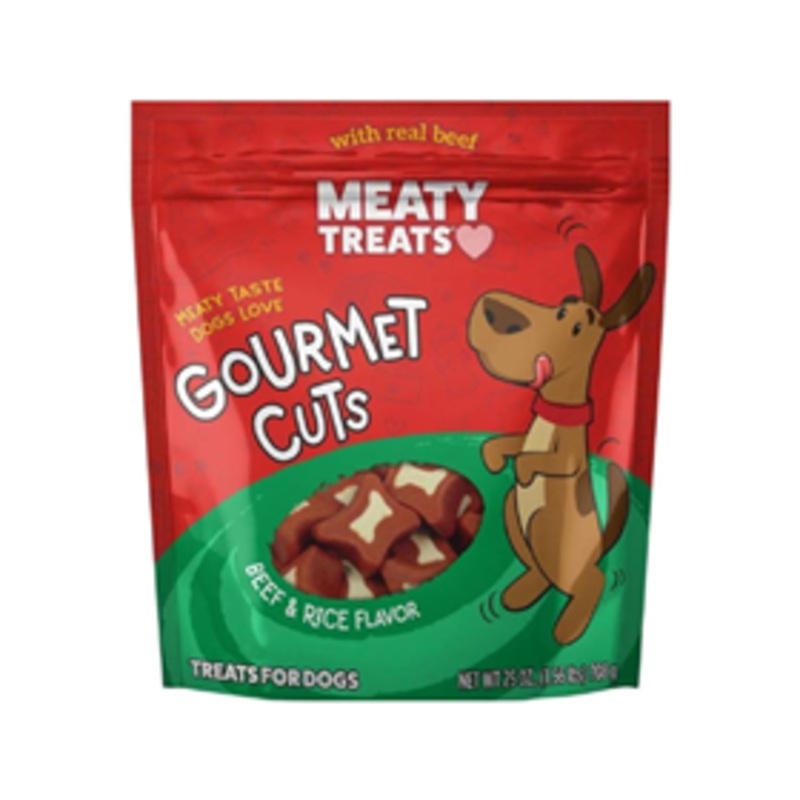 Meaty Treats Gourmet Cuts Beef & Rice Flavor Treats for Dogs 25 oz.