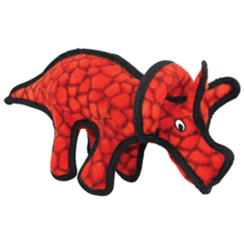 Tuffy Jr Dinosaurs Triceratops Dog Toy