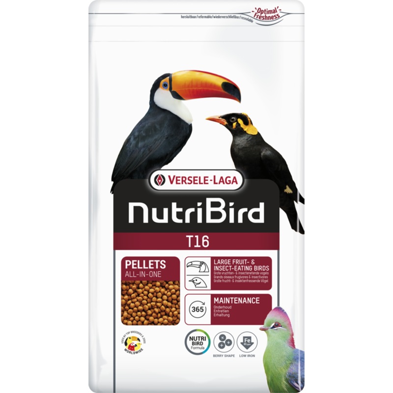 Versele-Laga NutriBird T16 Pellets – Large Fruits & Insect Eating Birds 2kg
