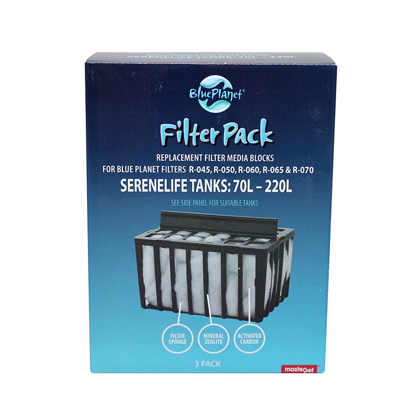 Blue Planet Filter Media Pack for 70L-220L Tanks – 3 pack