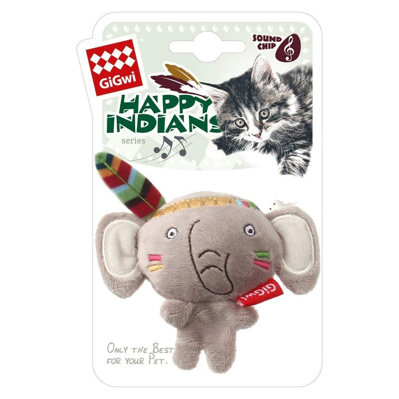 GiGwi Melody Chaser Happy Indians Elephant Cat Toy