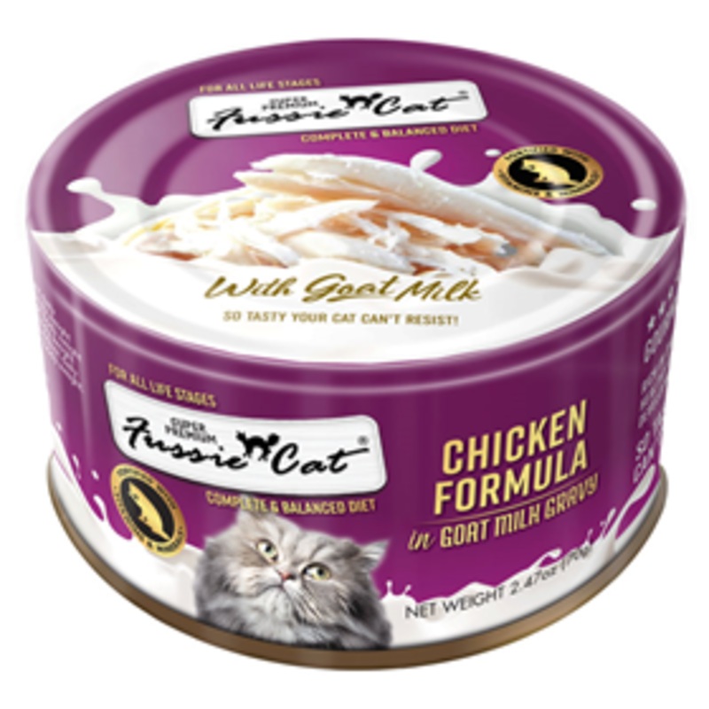 Fussie Cat Super Premium Chicken in Goat Milk Gravy 2.47 oz.