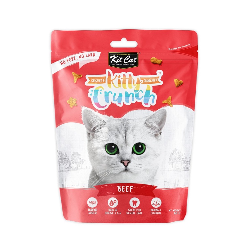 Kit Cat Kitty Crunch Cat Treat Beef 60g