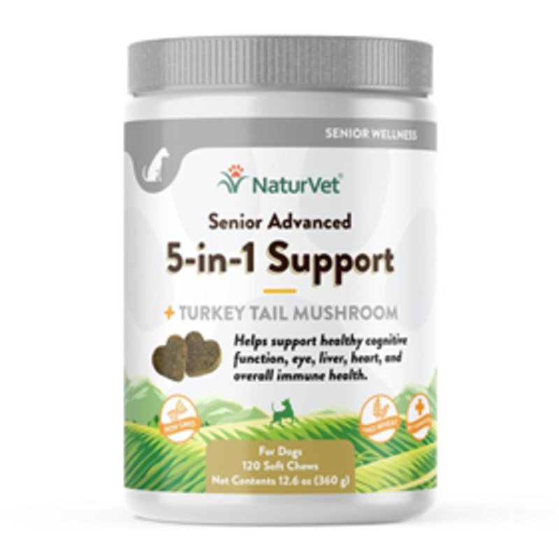 NaturVet Senior 5 in 1 Support Soft Chew  120ct