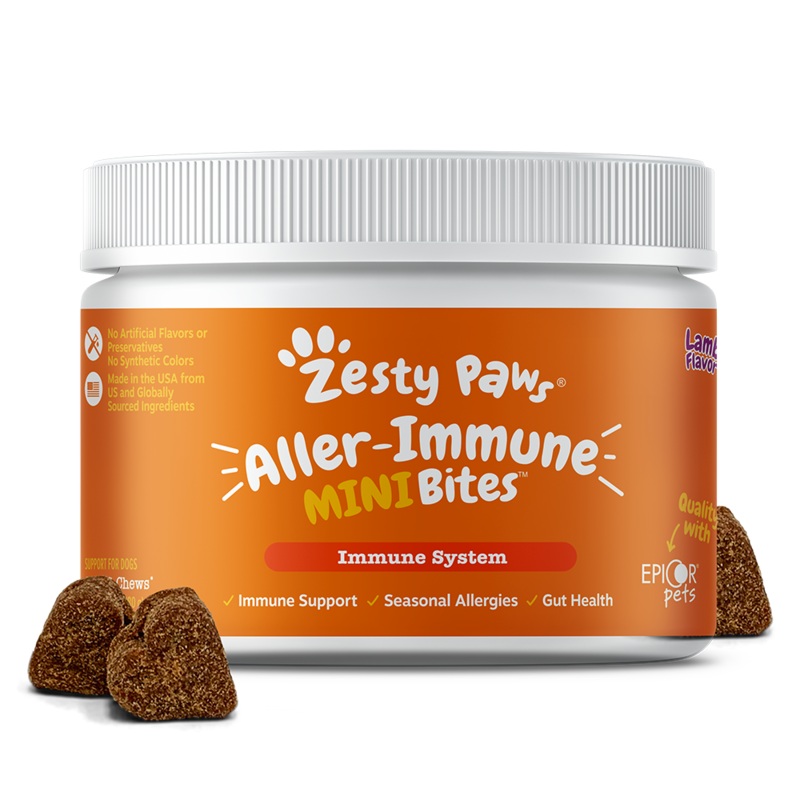 Zesty Paws Dog Aller-Immune Mini Bites Lamb 90soft chews