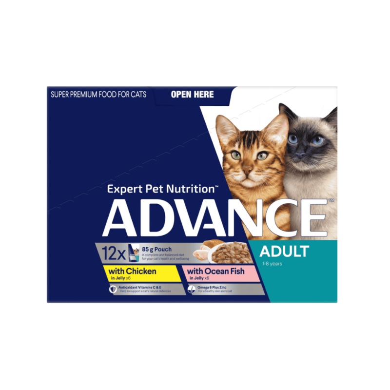 Advance Multipack Chunks in Jelly Adult Cat Wet Food 85g Pouches