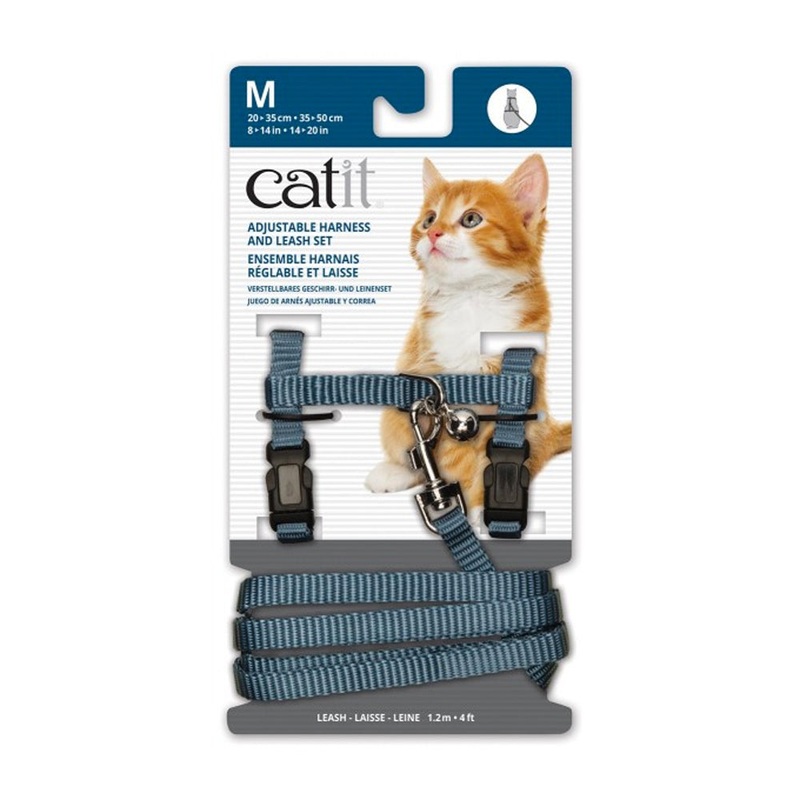 Catit Cat Harness & Leash Set|Large|Medium|Small|Black|Blue|Red