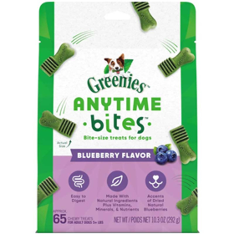 Greenies Anytime Bites Blueberry Flavor Chewy Treats for Dogs 10.3 oz