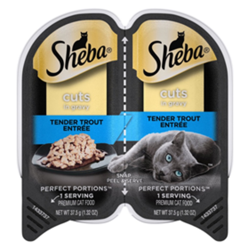 Sheba Perfect Portions Cuts in Gravy Tender Trout Entree 2pk