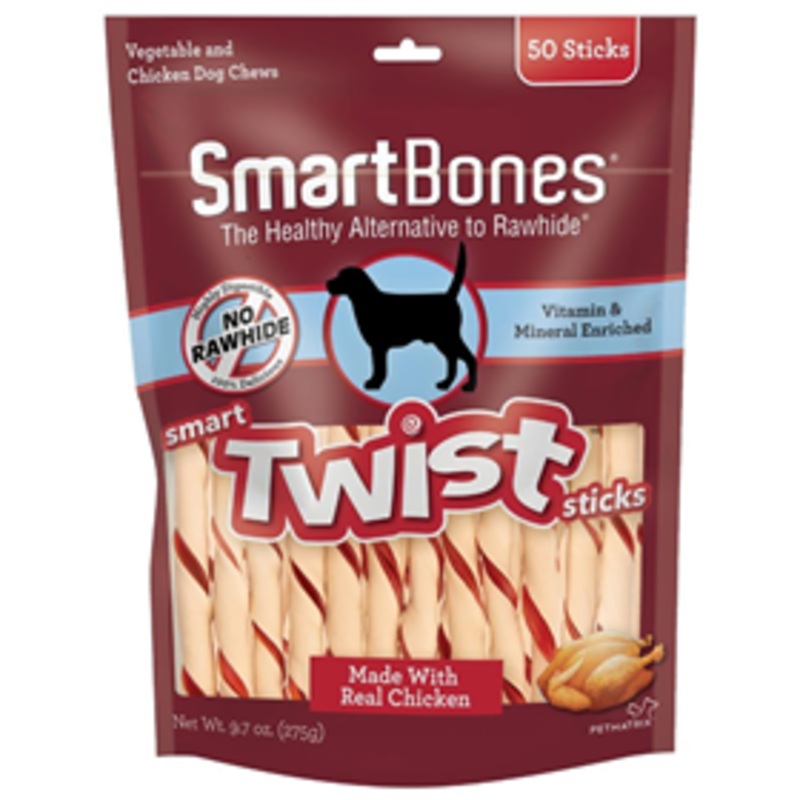 SmartBone Smart Twist Sticks Chews Vegetable & Chicken 50pk