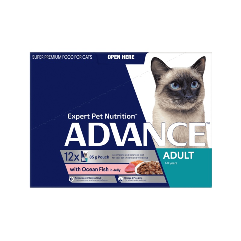 Advance Ocean Fish in Jelly Adult Cat Wet Food 85g Pouches