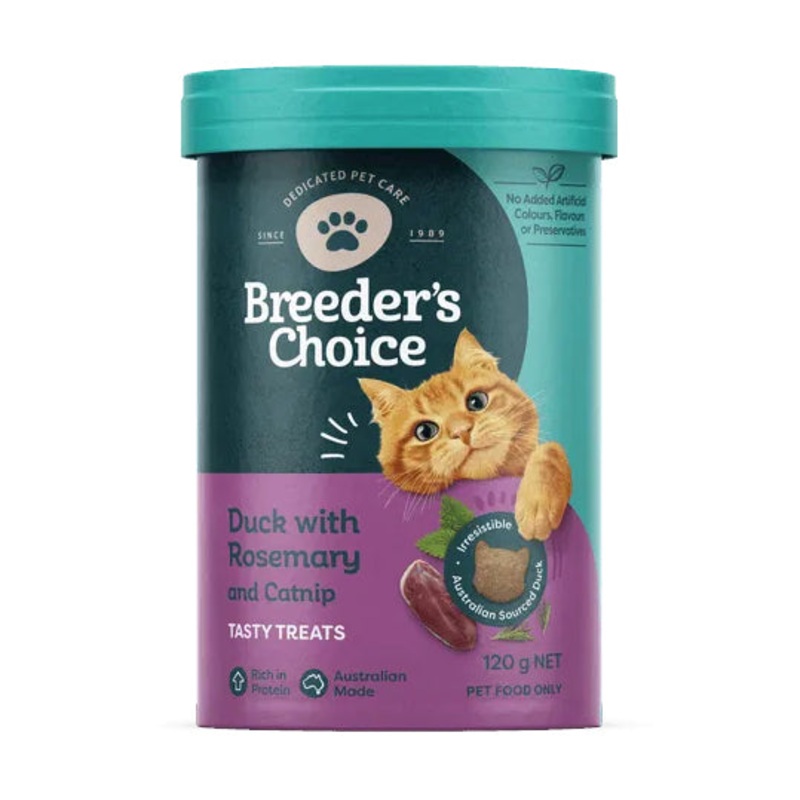 Breeder’s Choice Duck with Rosemary and Catnip  Cat Treats 120g