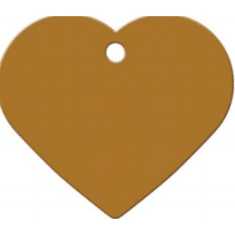 I.D Tag Large Heart Gold 3.7×3.4cm