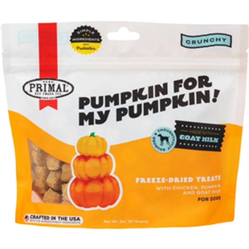Primal Pumpkin For My Pumpkin Freeze-Dried Treats w/ Chicken, Pumpkin and Goat Milk 2 oz
