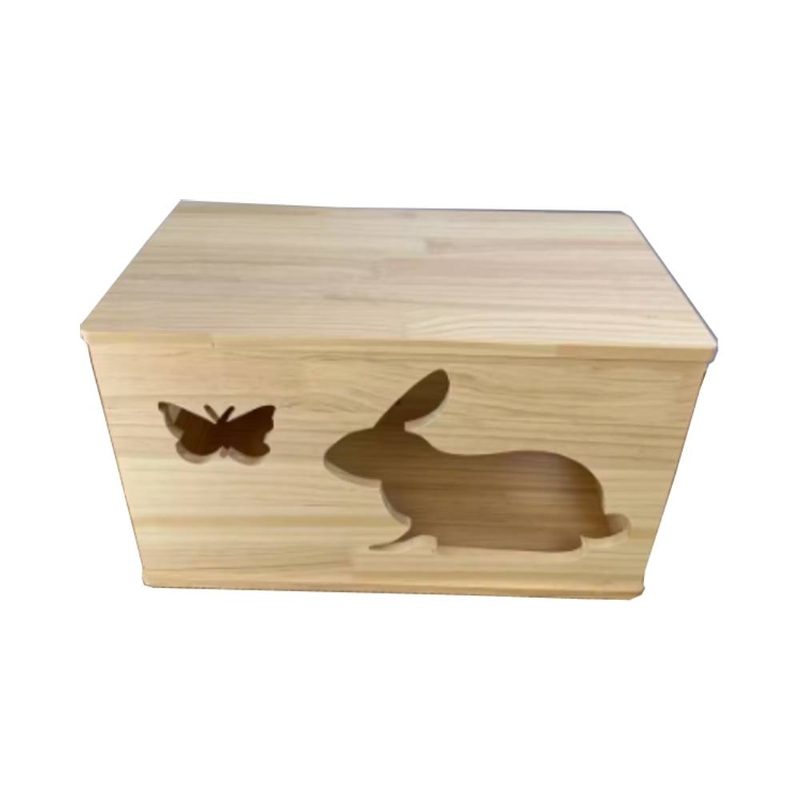 Solid Wood Pet House – Rabbit L (L60cm x B35cm x H35cm)