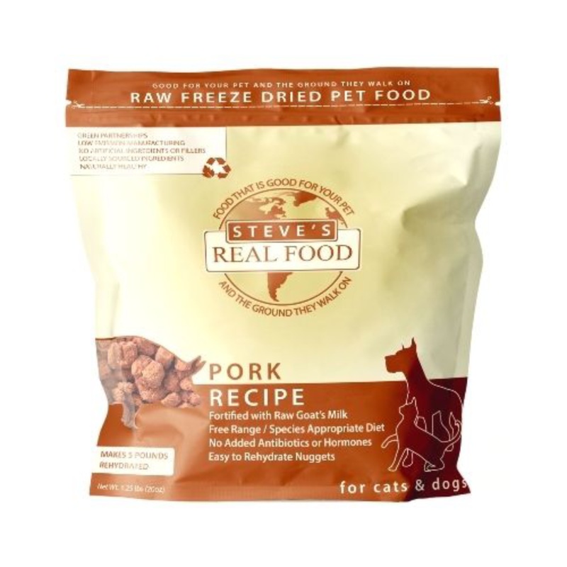 Steve’s Real Food Cats & Dogs Raw Freeze Dried Pork 20oz