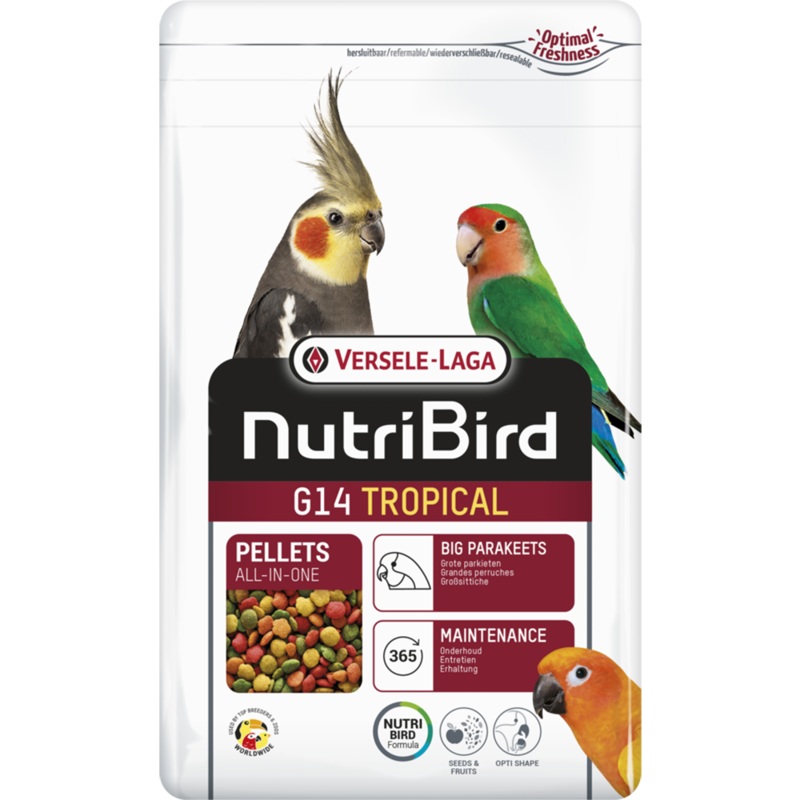 Versele-Laga NutriBird G14 Tropical Pellets – Big Parakeets 1kg