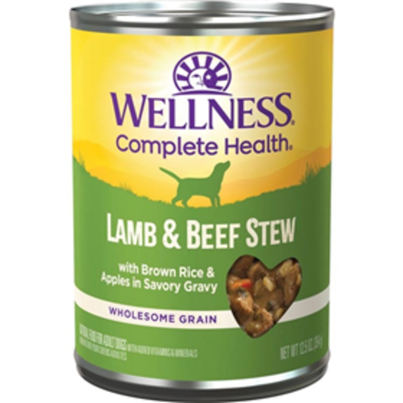 Wellness Lamb & Beef with Brown Rice & Apples Canned Dog Food 12.5 oz.