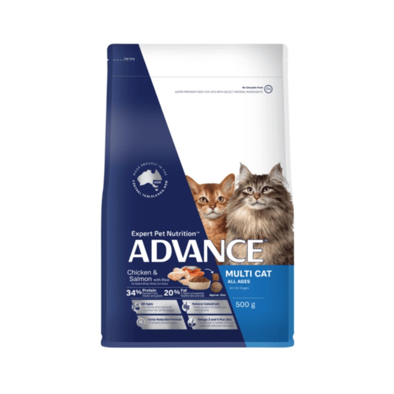 Advance Multi Cat Chicken & Salmon Dry Cat Food