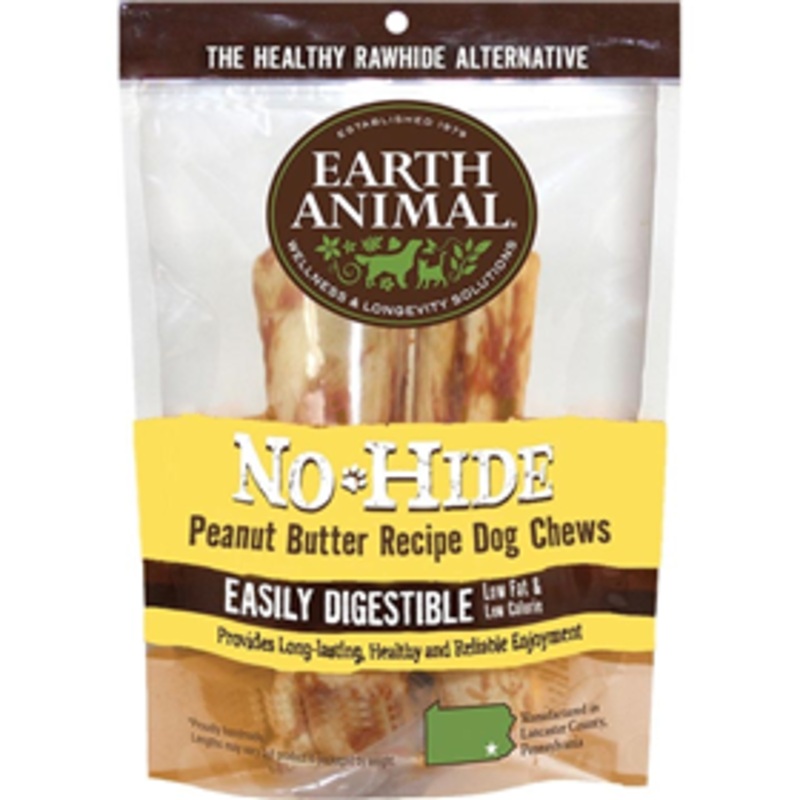 Earth Animal No-Hide Peanut Butter Dog Chew Small 2pk