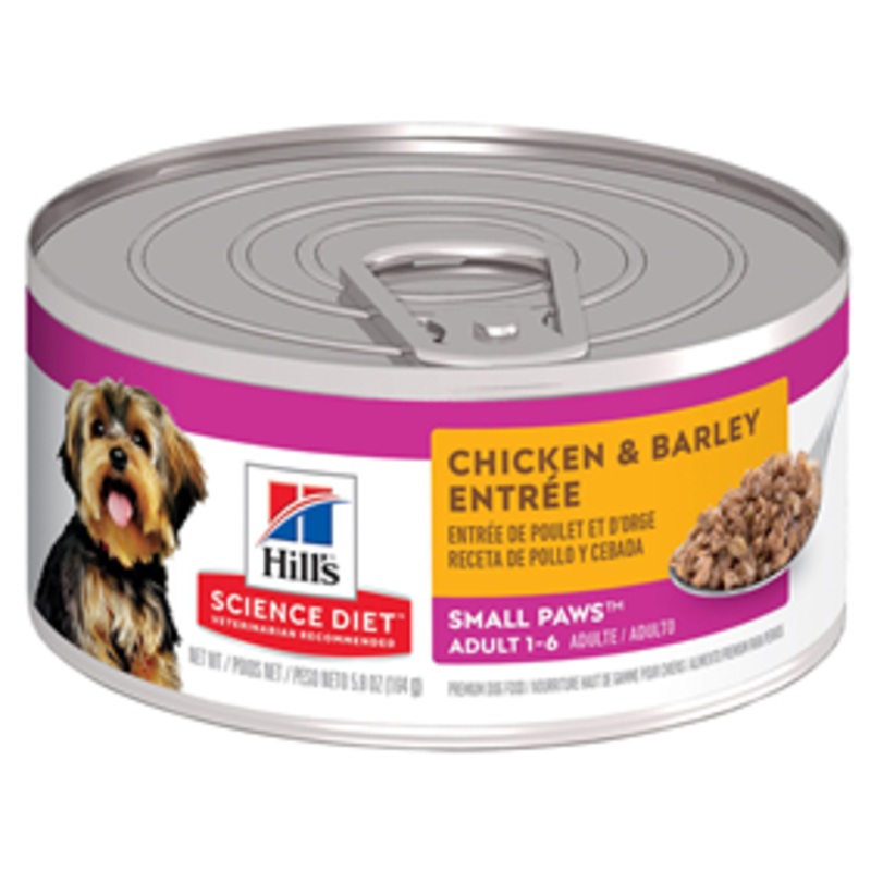Hill’s Science Diet Adult Small Paws Chicken & Barley Entree Can Dog Food 5.8oz