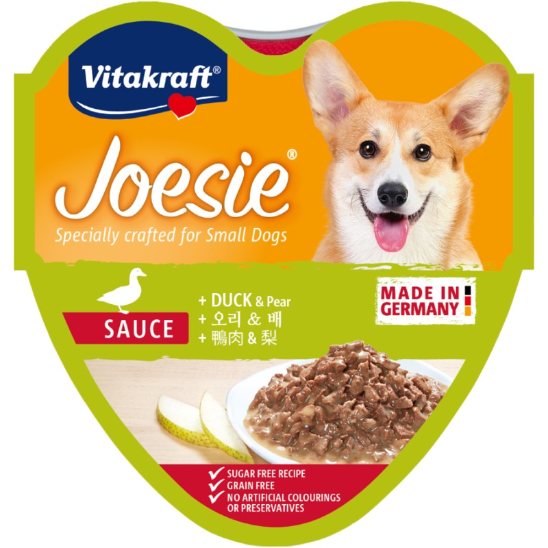 Vitakraft Dog Joesie Hearts Duck & Pear 85g