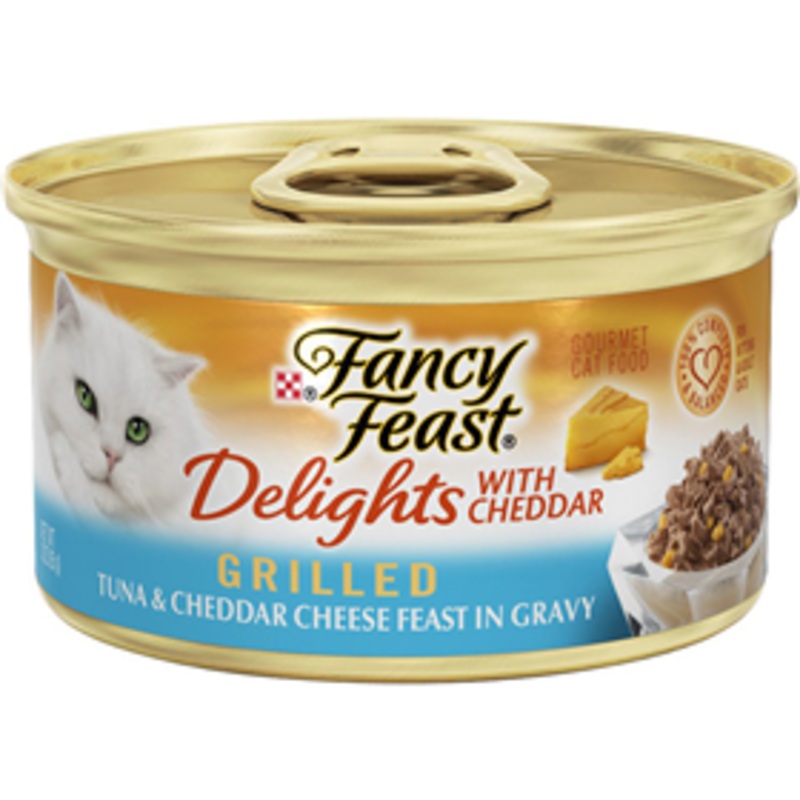 Fancy Feast Delights with Cheddar Grilled Tuna and Cheddar Cheese Cat Food 3oz