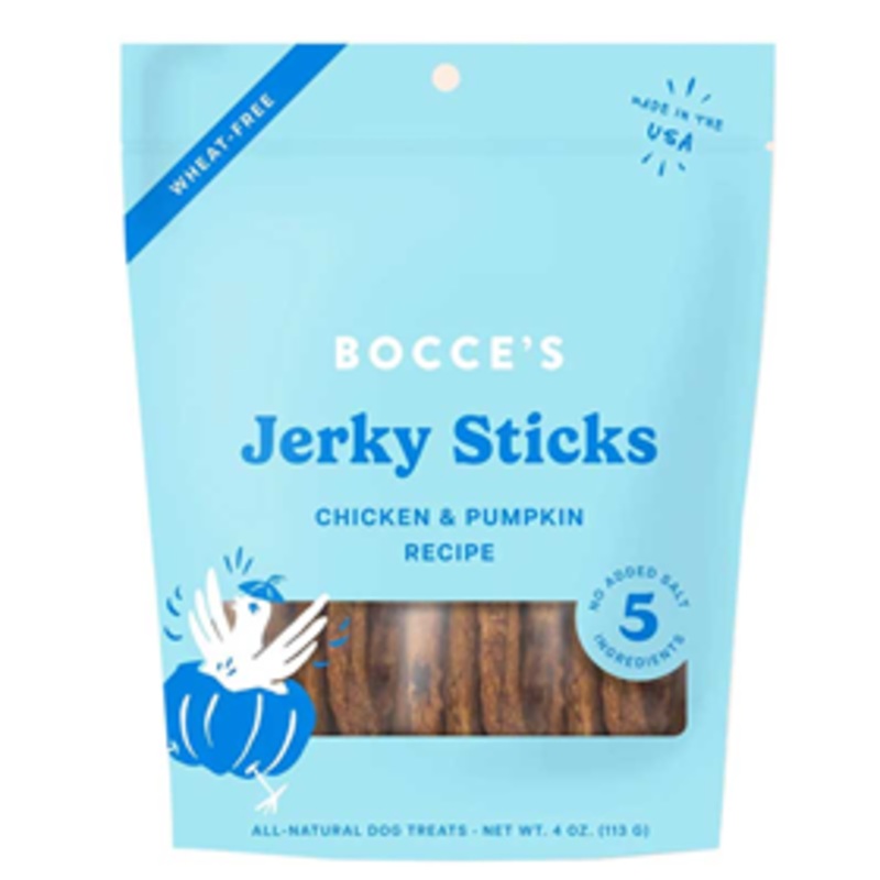 Bocce’s Bakery Chicken & Pumpkin Jerky 4oz