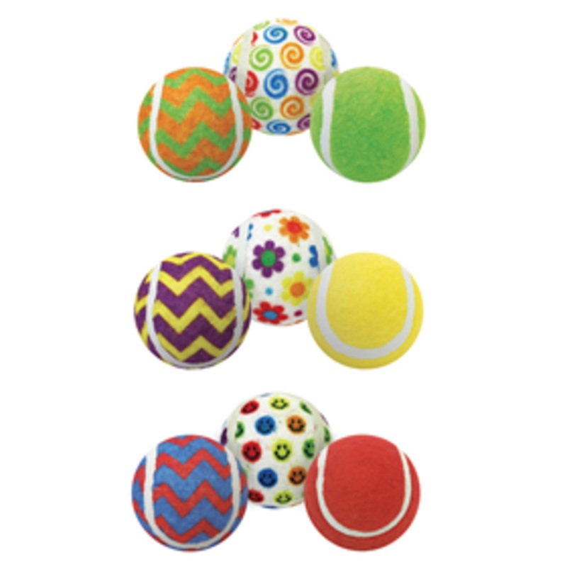 Multipet Ruff Enuff Tennis Ball 3-Pack Assortment