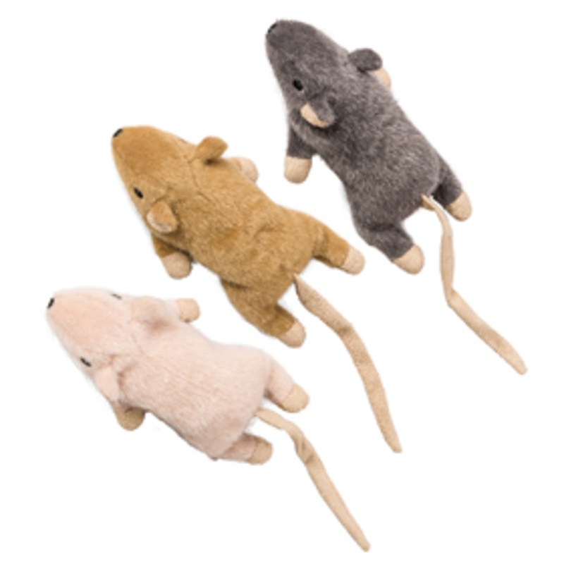 Spot Flat Mouse Frankie with Catnip Assorted 5.5